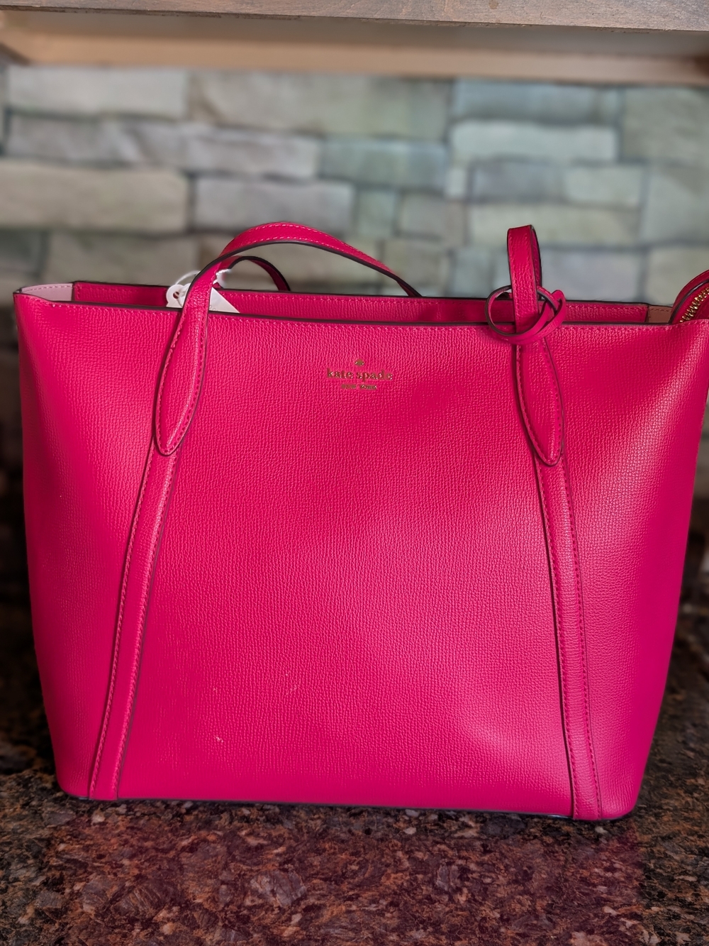 kate spade Hot Pink Leather Tote Bag